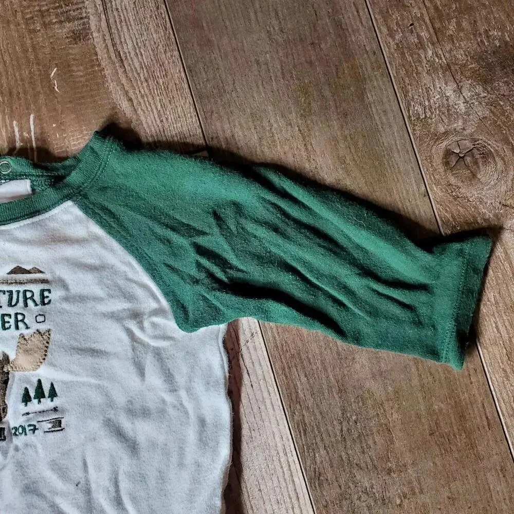 Gymboree Green and White Baby Boy Casual Outdoor Adventure Top Bundle Size 6-12m